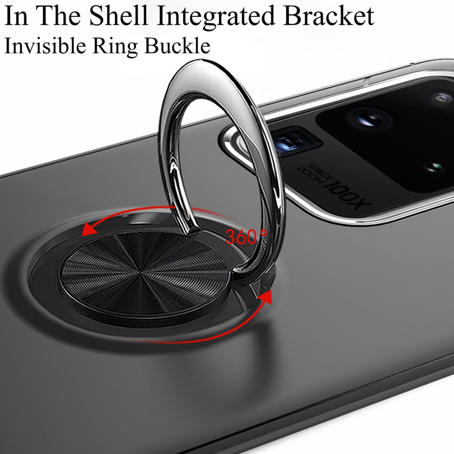 NALIA Ring Handy Hülle für Samsung Galaxy S20 Ultra, Silikon Cover Case Halter