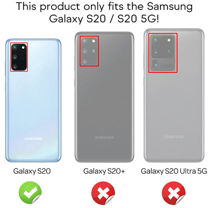 NALIA 360° Handy Hülle für Samsung Galaxy S20, Hard Case & Display Schutz Folie