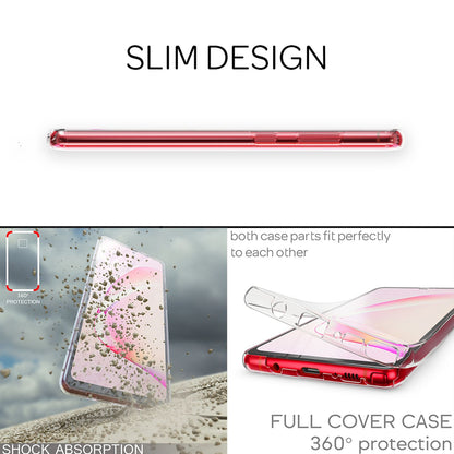 NALIA 360° Handy Hülle für Samsung Galaxy Note 10 Lite, Full Cover Schutz Case