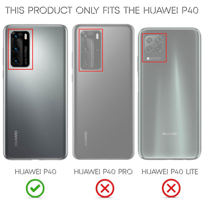 NALIA 360 Grad Handy Hülle für Huawei P40, Full Cover & Glas Case Rundum Bumper
