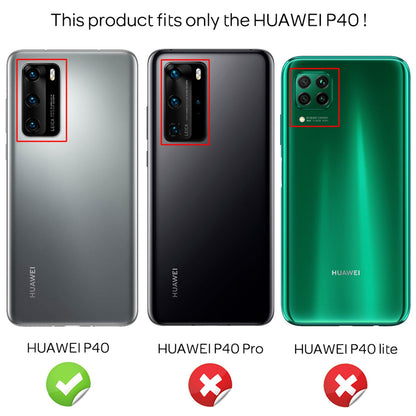 NALIA Glitzer Case mit Kette für Huawei P40, Handy Hülle Umhänge Band Cover Case