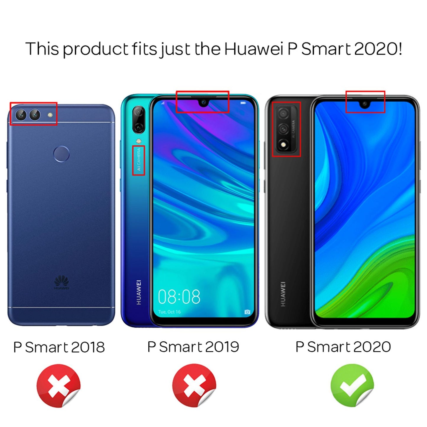 NALIA Handy Hülle für Huawei P smart 2020, Carbon Look Case Cover Silikon Bumper
