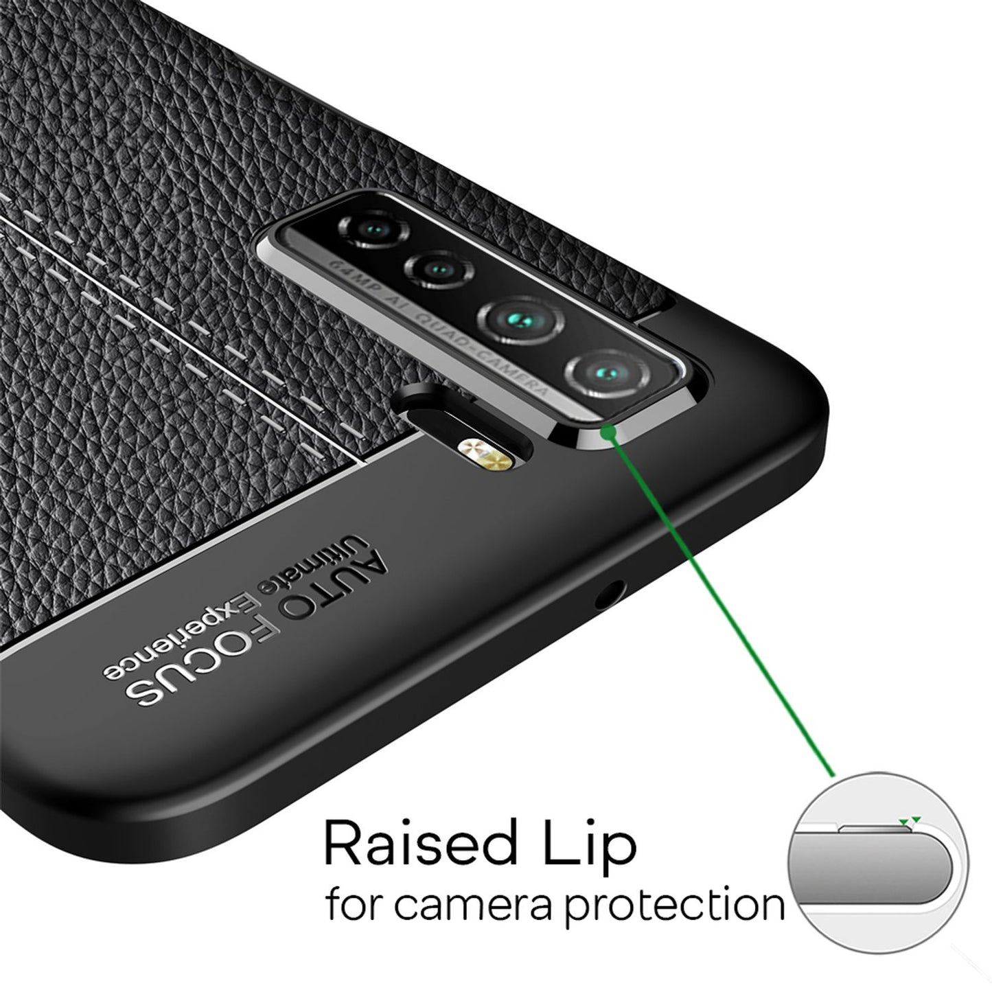 NALIA Handy Hülle für Huawei P40 lite 5G, Leder Look Silikon Cover Case Bumper