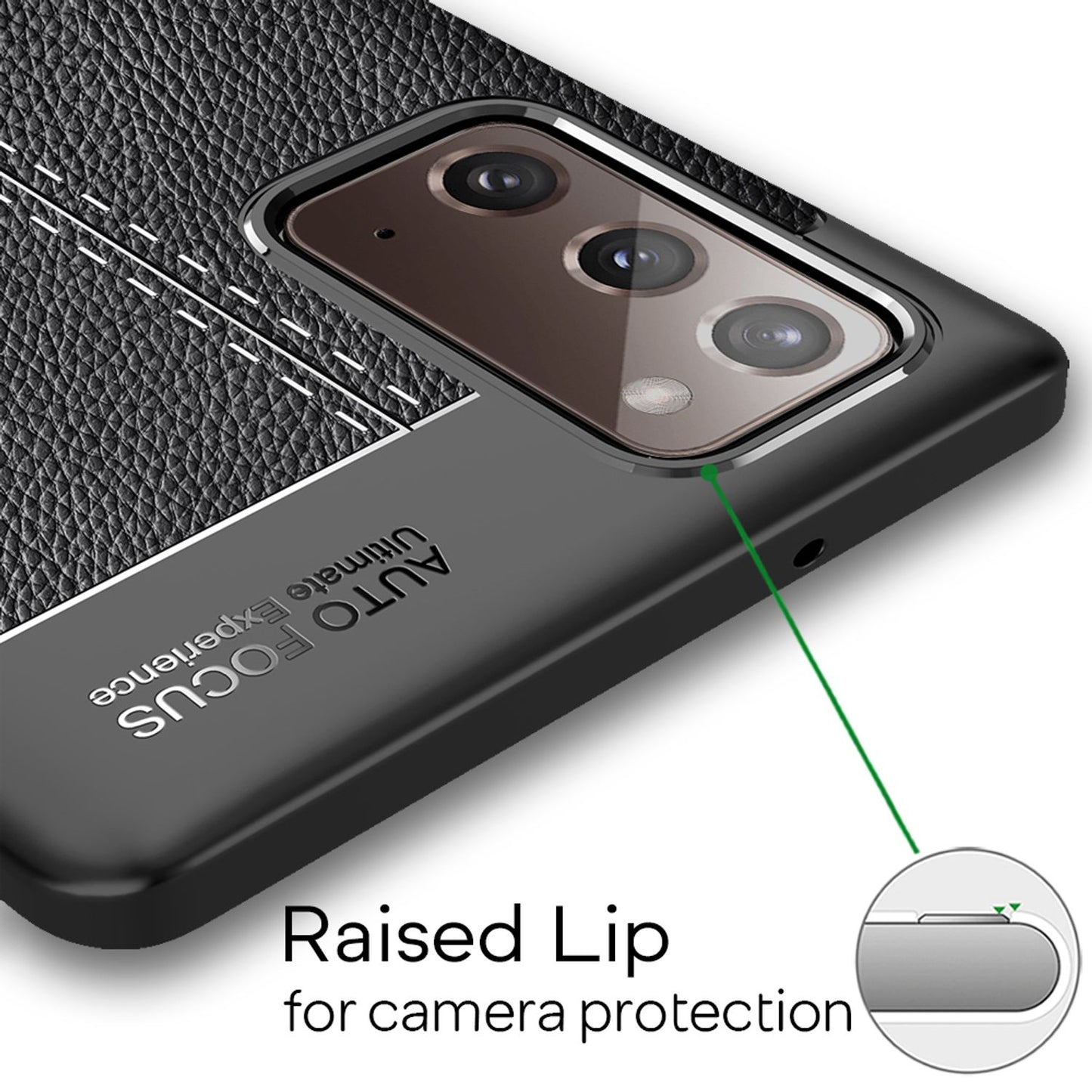 NALIA Leder Case für Samsung Galaxy Note 20, Silikon Handy Hülle Schutz Cover