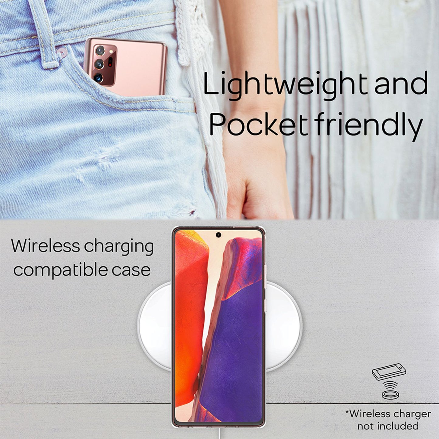 NALIA Handy Hülle für Samsung Galaxy Note20 Ultra, Dünnes Phone Case Soft Cover