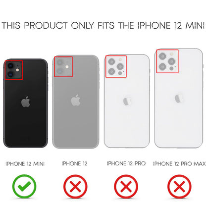 NALIA Leder Case für iPhone 12 mini, Silikon Handy Hülle Schutz Tasche Cover TPU