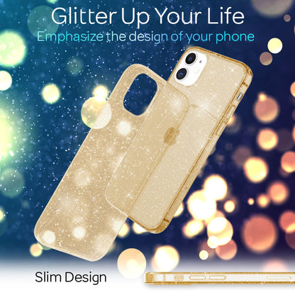 NALIA Glitzer Hülle für iPhone 12 mini, Bling Handy Cover Glitter Case Schutz