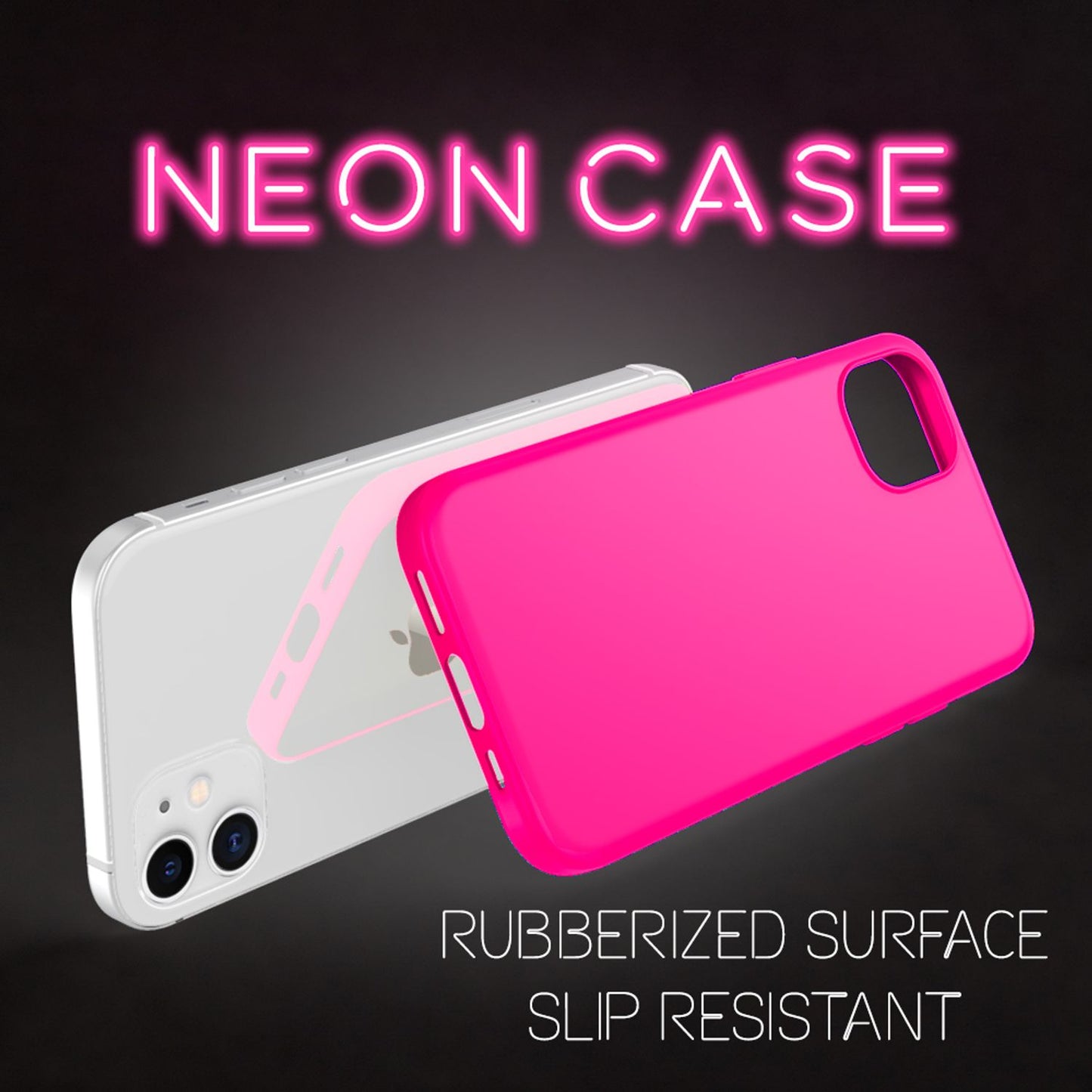 NALIA Neon Handy Hülle für iPhone 12 mini, Slim Case Cover Schutz Tasche Bumper