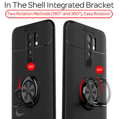 NALIA Ring Handy Hülle für Xiaomi Redmi 9, Silikon Case Cover mit Finger Halter