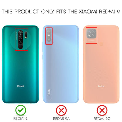 NALIA Handy Hülle für Xiaomi Redmi 9, Carbon Look Silikon Schutz Case Cover TPU