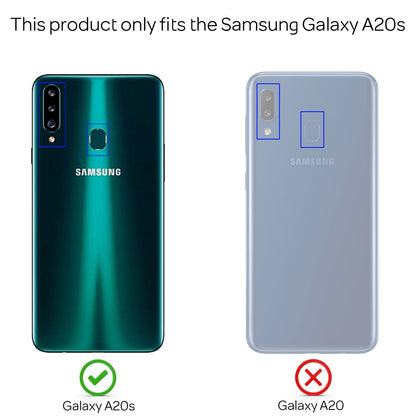 NALIA Ring Handy Hülle für Samsung Galaxy A20s, Schutz Phone Case Cover Bumper