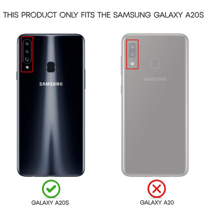 NALIA Design Handy Hülle für Samsung Galaxy A20s, Carbon Look Case Cover Bumper