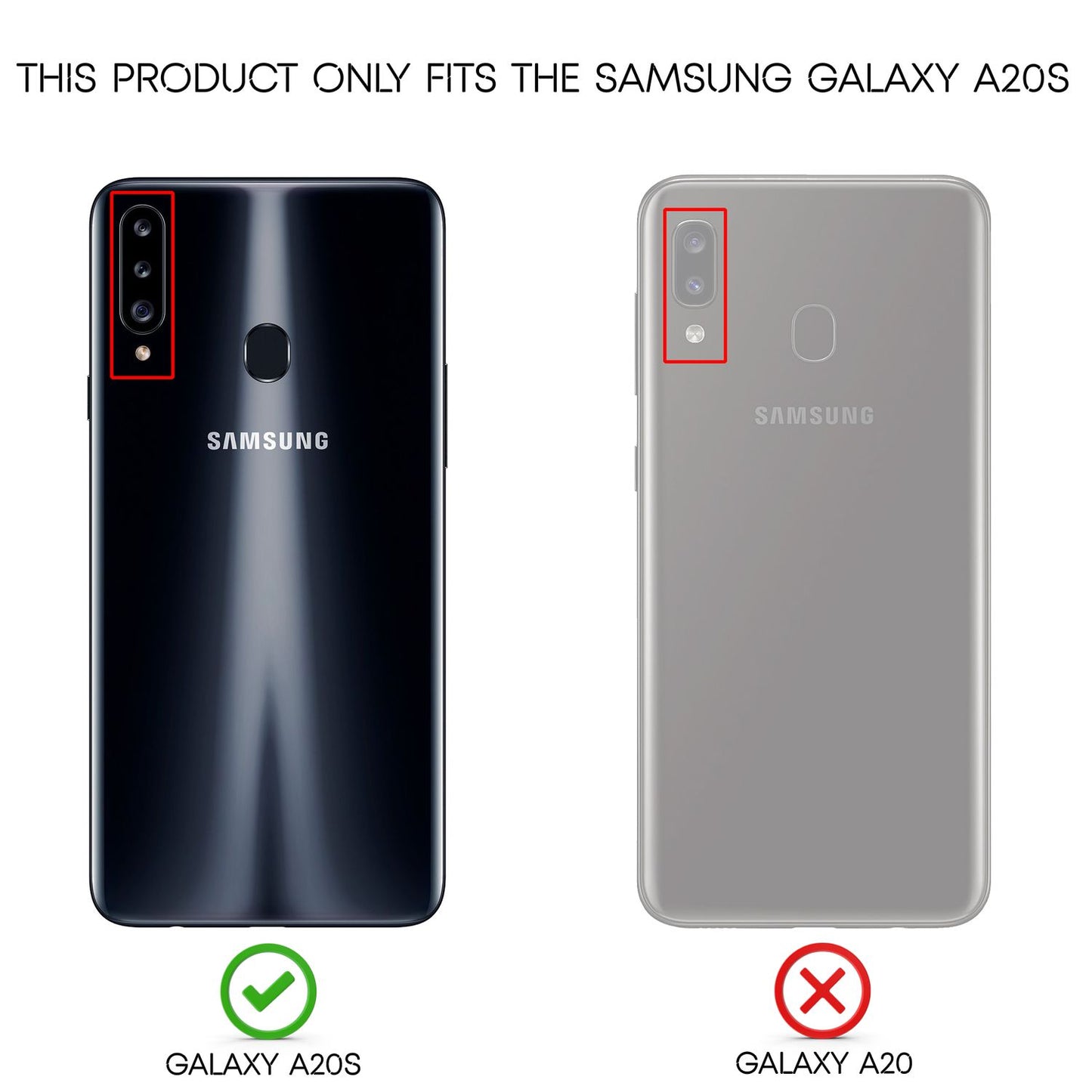 NALIA Design Handy Hülle für Samsung Galaxy A20s, Leder Look Case Cover Etui