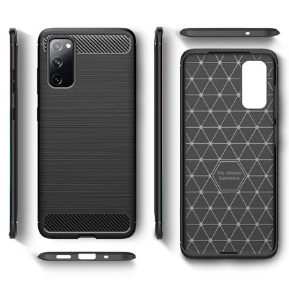 NALIA Carbon Case für Samsung Galaxy S20 FE, Silikon Handy Hülle Schutz Cover
