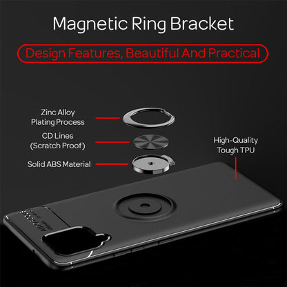 NALIA Ring Handyhülle für Samsung Galaxy A42 5G, Handy Cover Schutz Tasche Etui Case