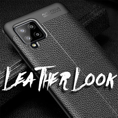 NALIA Leder Case für Samsung Galaxy A42 5G, Silikon Handy Hülle Schutz Cover TPU