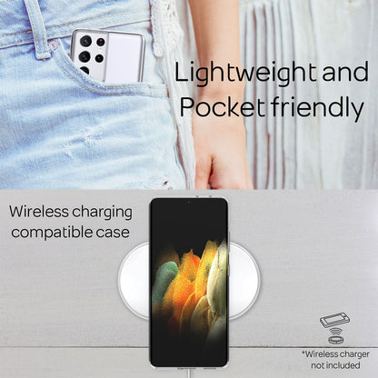 NALIA Handy Hülle für Samsung Galaxy S21 Ultra, Durchsichtig Silikon Schutz Etui