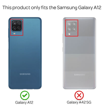 NALIA Klare Handy Hülle für Samsung Galaxy A12, Durchsichtig Cover Schutz Case