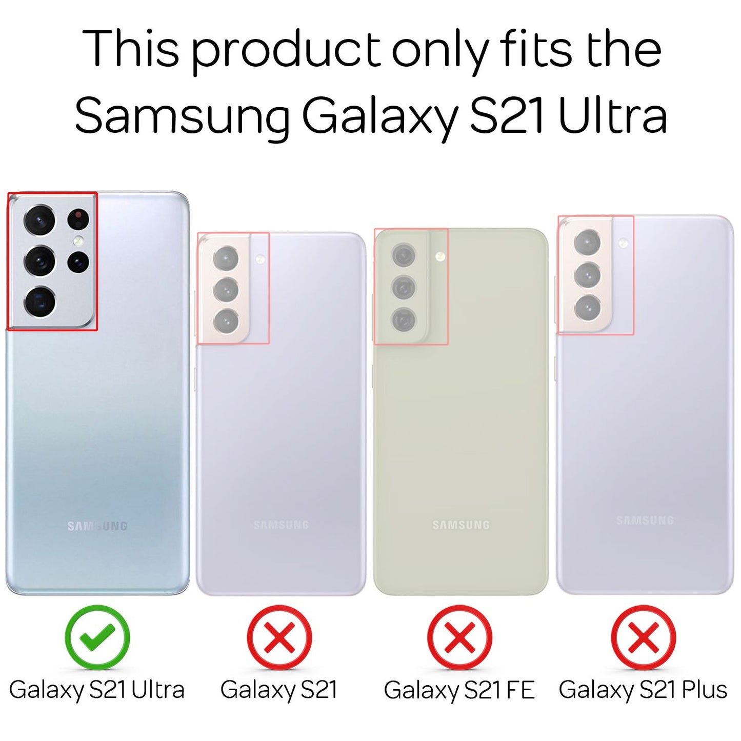 NALIA Klare Handy Schutz Hülle für Samsung Galaxy S21 Ultra, Hard Case Cover