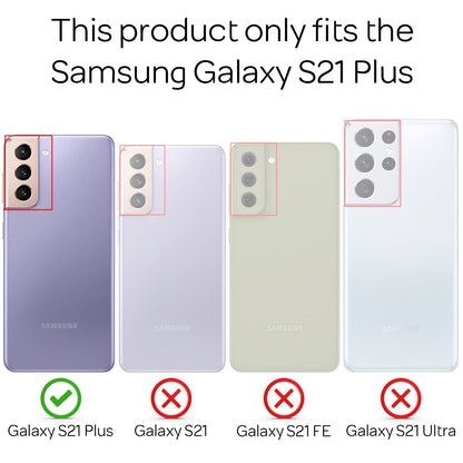 NALIA Klare Handy Hülle mit Kette für Samsung Galaxy S21 Plus, Band Case Cover