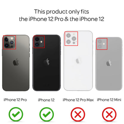 NALIA iPhone 12 / 12 Pro - Klare Hart Glas Handy Hülle Regenbogen Case Kratzfest