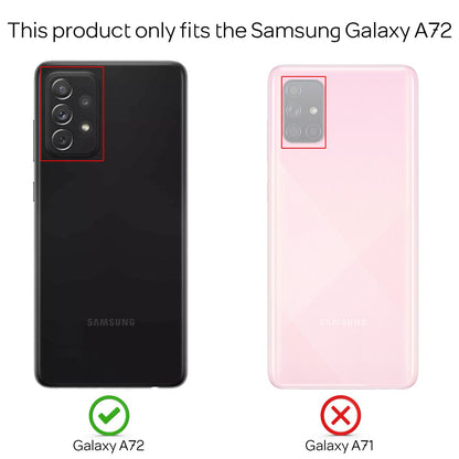 NALIA Samsung Galaxy A72 - Klare Handy Hülle Clear Case Durchsichtig Cover Etui