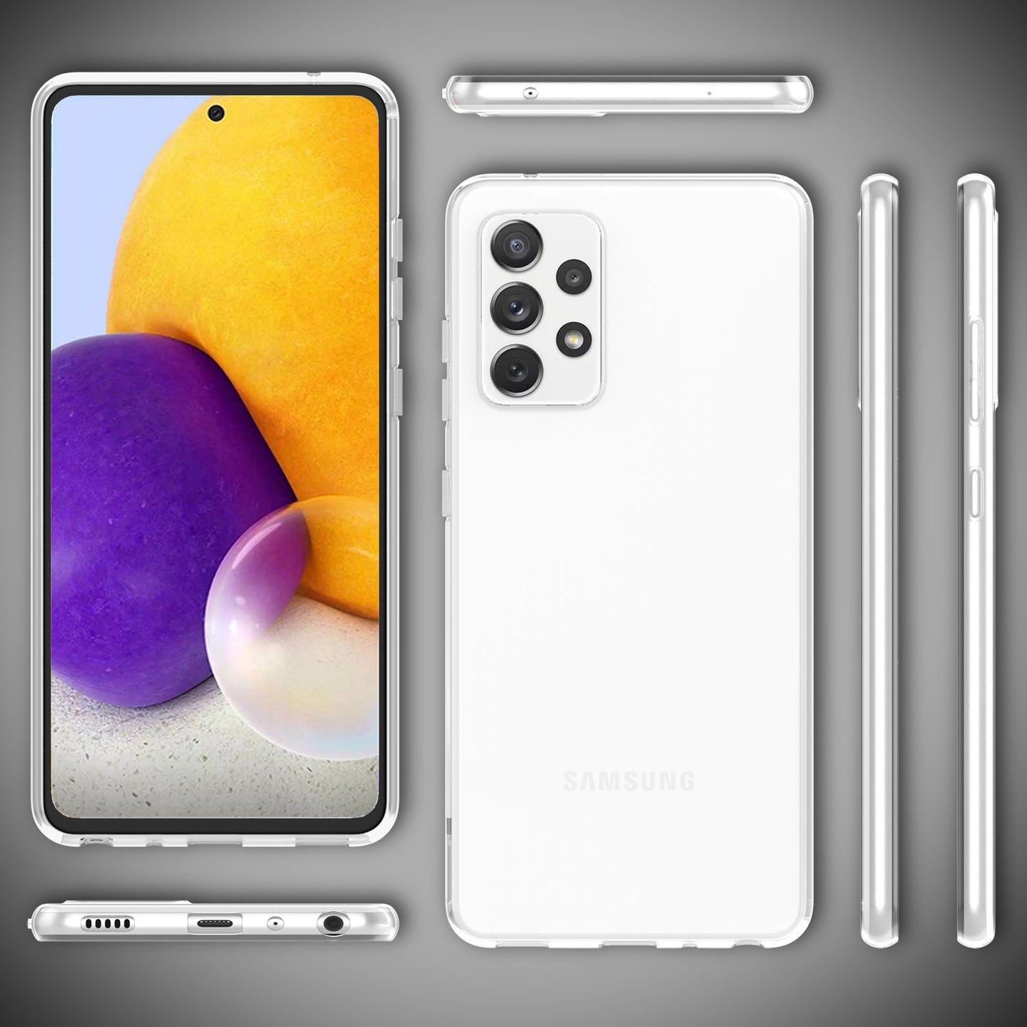 NALIA Samsung Galaxy A72 - Klare Handy Hülle Clear Case Durchsichtig Cover Etui