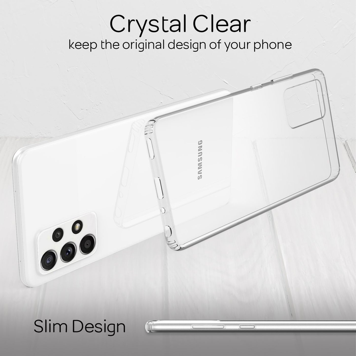 NALIA Handy Hülle für Samsung Galaxy A52 5G / A52 / A52s 5G, Transparent Case