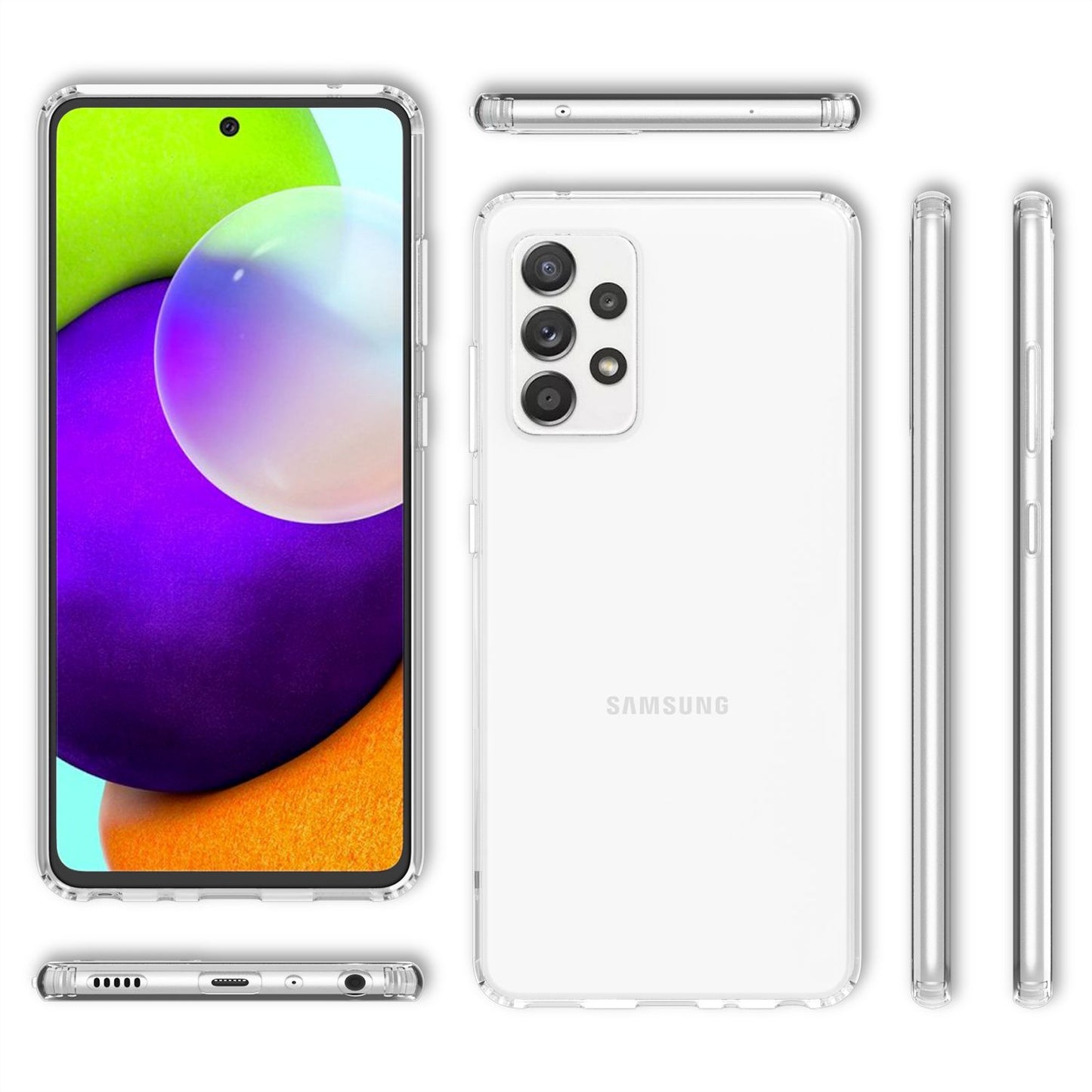 NALIA Handy Hülle für Samsung Galaxy A52 5G / A52 / A52s 5G, Transparent Case