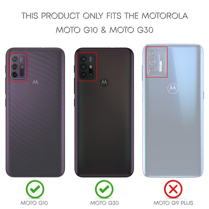 NALIA Carbon Look Handy Hülle für Motorola Moto G10 / G30, Silikon Case Cover