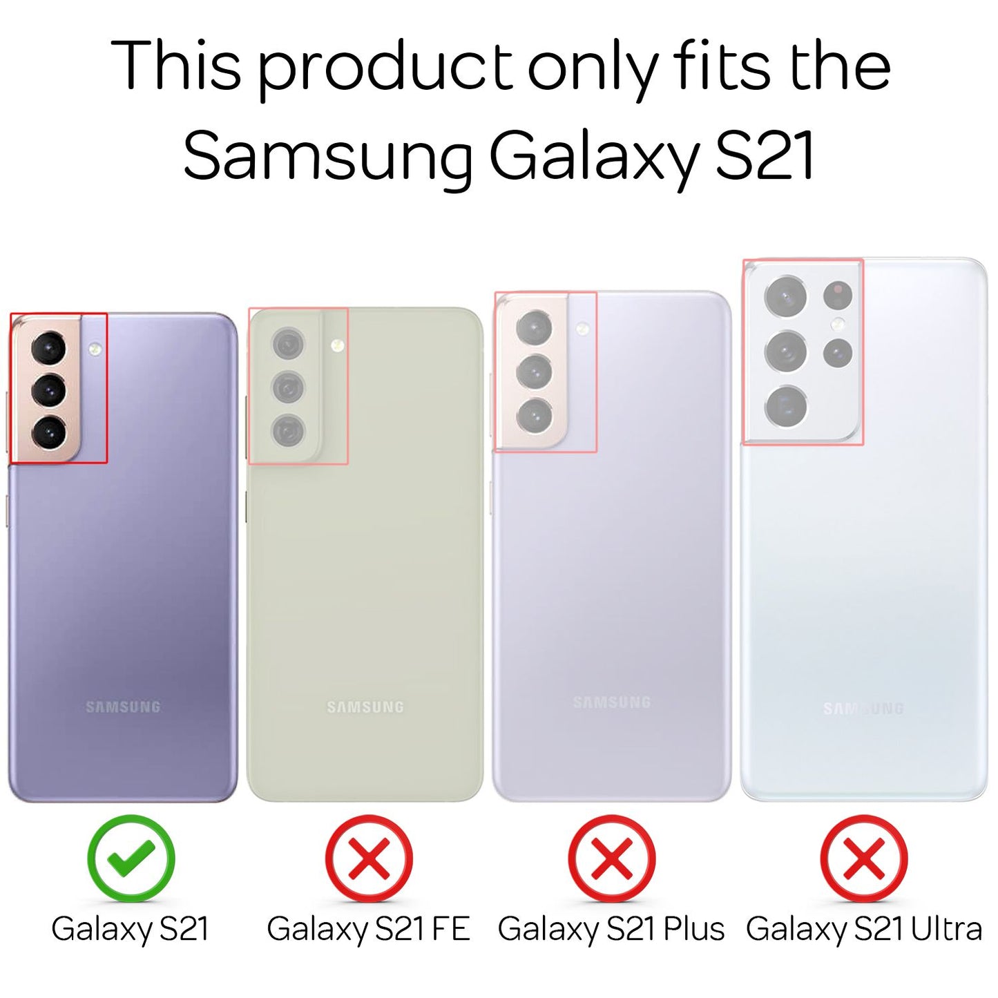 NALIA Hartglas Case für Samsung Galaxy S21, Transparent Regenbogen Case Cover