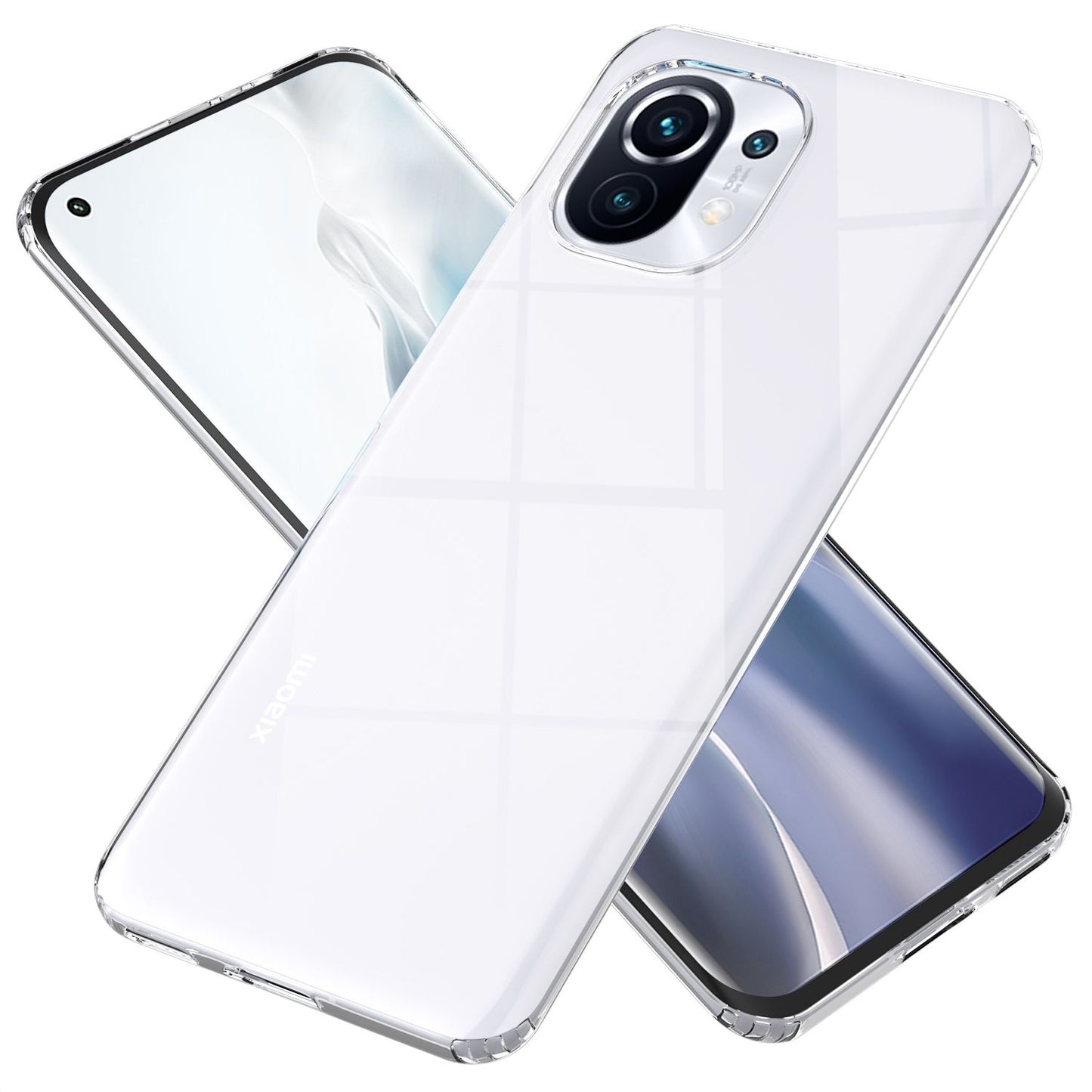 NALIA Klare Handy Hülle für Xiaomi Mi 11 5G, Transparent Cover Case Bumper Etui