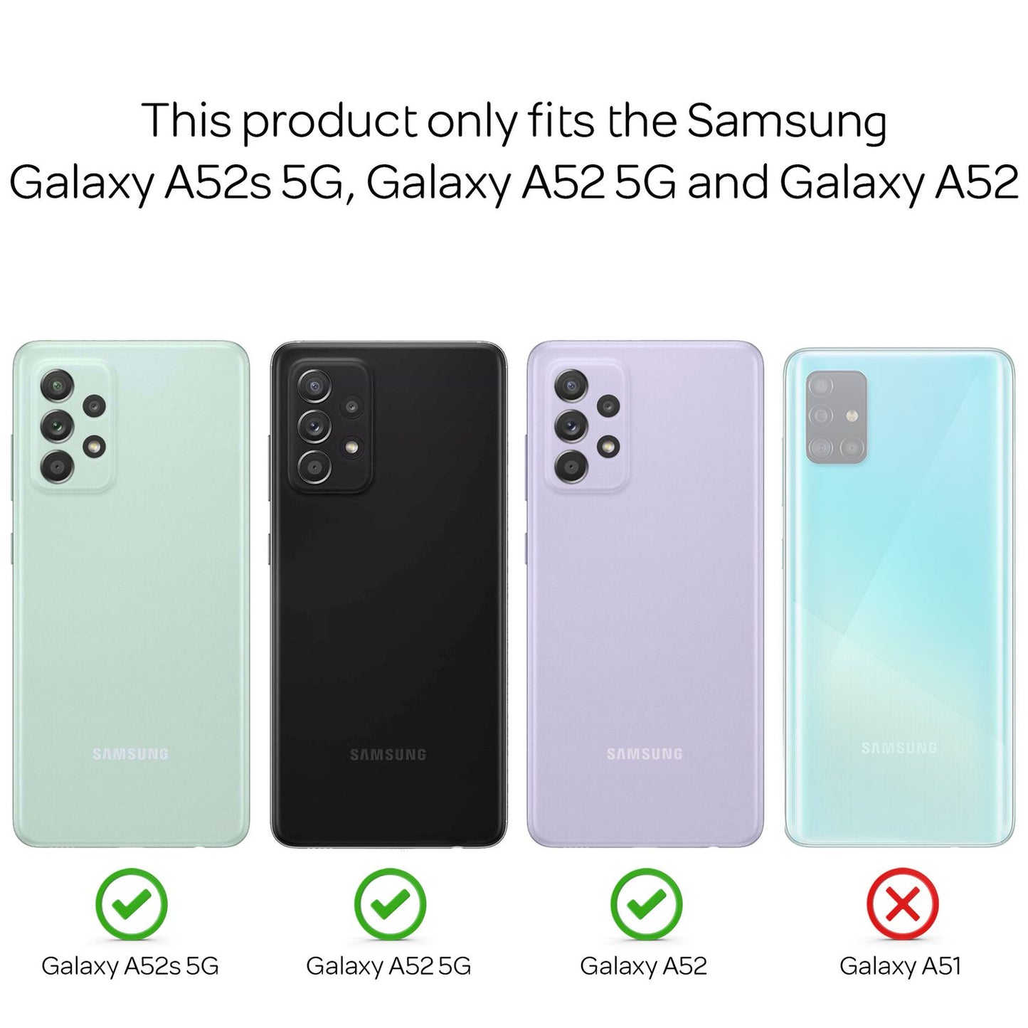 NALIA 360 Grad Handy Hülle für Galaxy A52 5G / A52, Transparent Full Cover Case