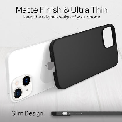 NALIA 0,5mm Dünne Handy Hülle für iPhone 13, Matt Hard Case Cover Bumper Schale