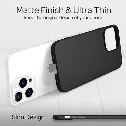 NALIA 0,5mm Dünne Handy Hülle für iPhone 13 Pro Max, Matt Hard Case Cover Bumper
