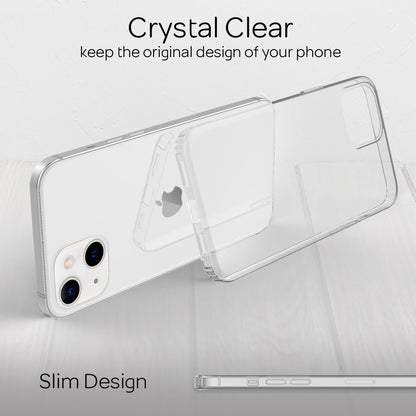 NALIA Klares Kratzfeste Hülle für iPhone 13 Mini, Transparent Anti-Gelb Stoßfest Harte Rückseite & Silikon Rahmen
