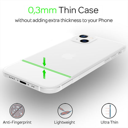NALIA Extrem Dünnes Hardcase für iPhone 13 Mini, Durchsichtig 0,3mm Schlank
