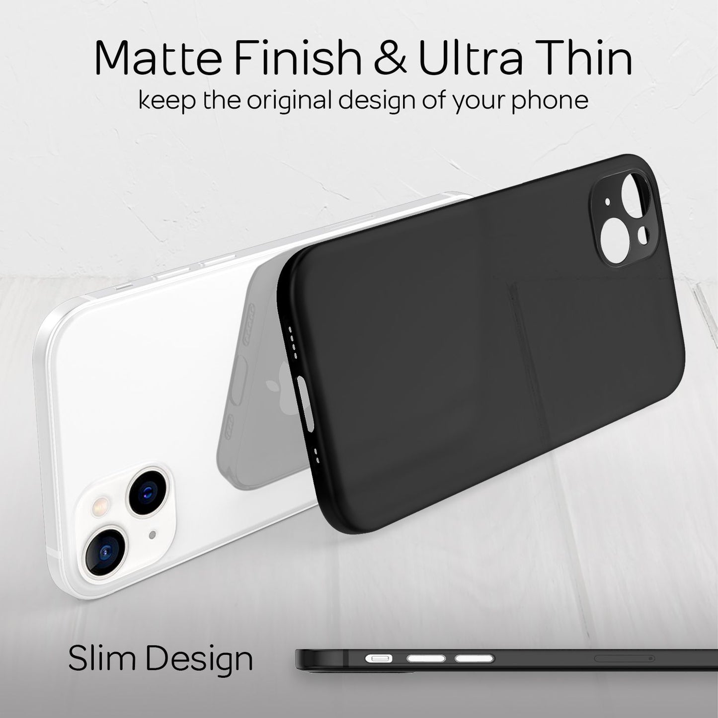 NALIA Extrem Dünnes Hardcase für iPhone 13 Mini, Durchsichtig 0,3mm Schlank