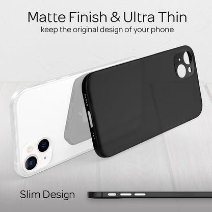 NALIA Extrem Dünnes Hardcase für iPhone 13, Durchsichtig 0,3mm Schlank Ultra-Dünn Matt Anti-Fingerabdruck Leicht