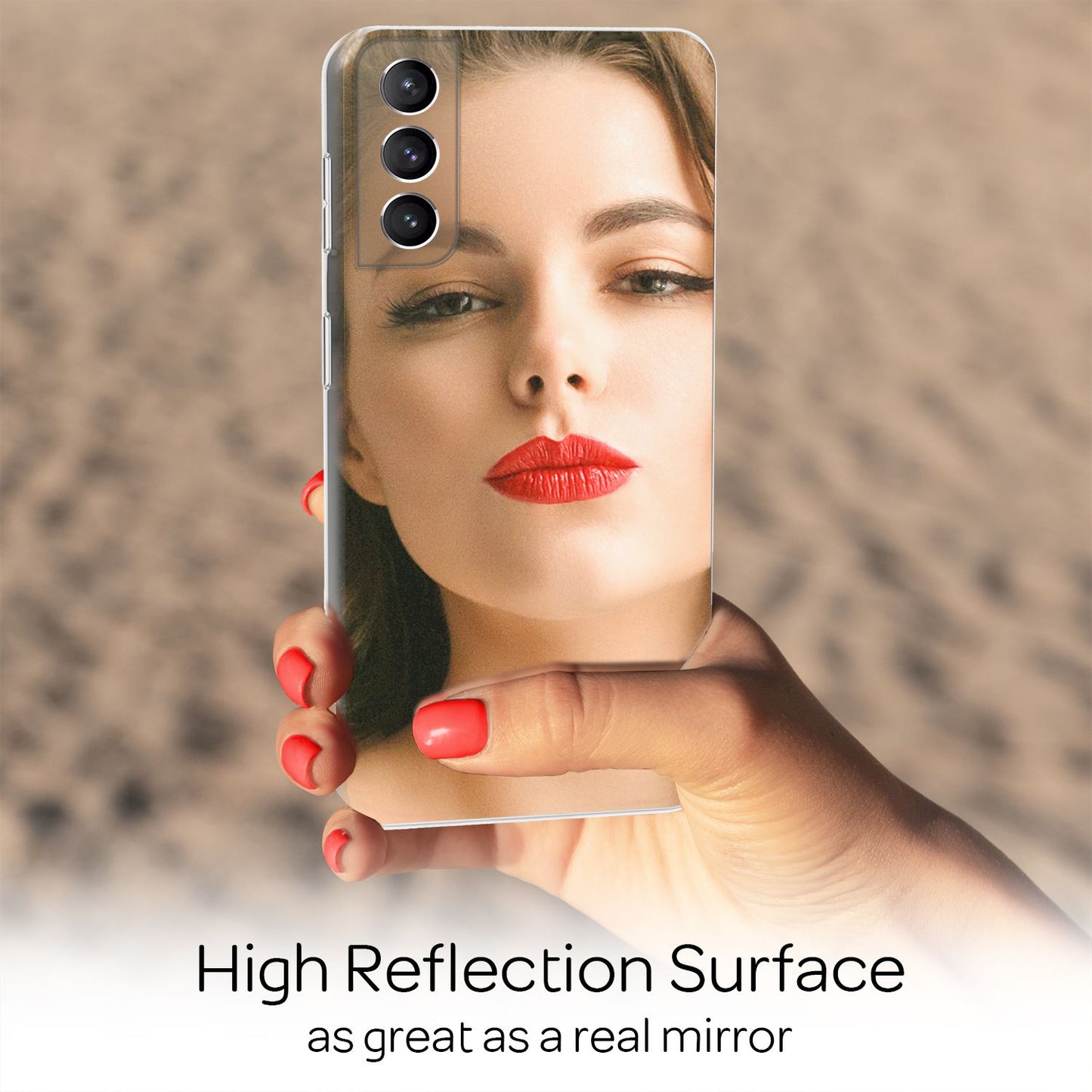 NALIA Spiegel Hartglas Case für Samsung Galaxy S21 Plus, Klarer Spiegeleffekt Mirror Hardcase Kratzfest, 9H Tempered Glass & Silikon Bumper, Dünne Schutzhülle Glashülle Handyhülle