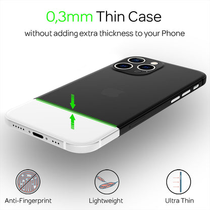 NALIA Extrem Dünnes Hardcase für iPhone 13 Pro, Durchsichtig 0,3mm