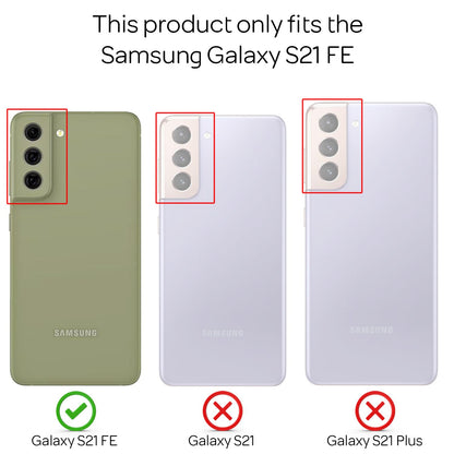 NALIA Handyhülle mit Kette für Samsung Galaxy S21 FE, Transparente Schutzhülle & Handy-Schnur zum Umhängen, Robust Vergilbungsfrei Klar