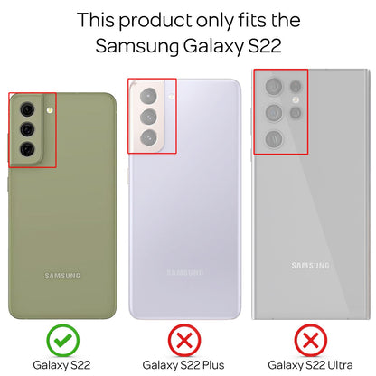 NALIA Klare Glitzerhülle für Samsung Galaxy S22, Durchsichtig Vergilbungsfrei