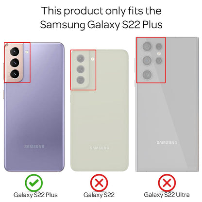 NALIA Klare Glitzerhülle für Samsung Galaxy S22 Plus, Durchsichtig