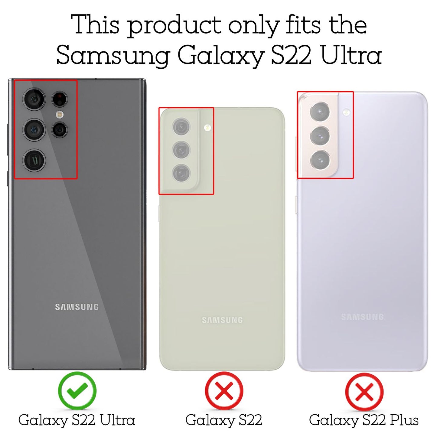 NALIA Klare Glitzerhülle für Samsung Galaxy S22 Ultra, Durchsichtig