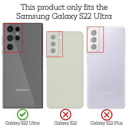 NALIA Klares Kratzfestes Case für Samsung Galaxy S22 Ultra, Transparent Anti-Gelb Durchsichtig Harte Rückseite & Silikon Rahmen, Handyhülle Schutzhülle