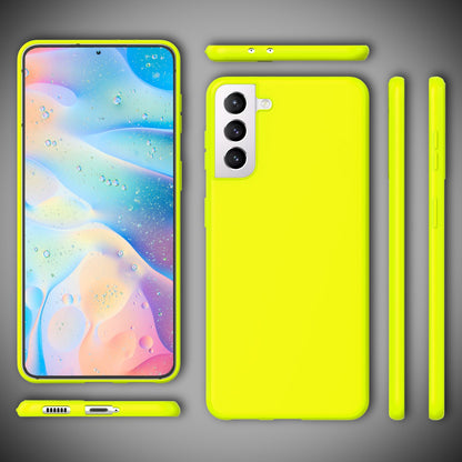 NALIA Bunte Neon Silikonhülle für Samsung Galaxy S22