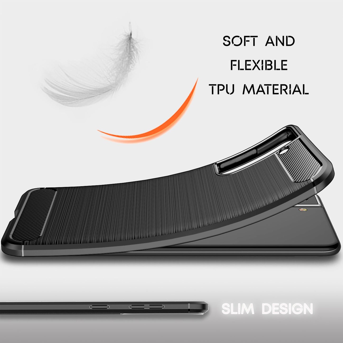 NALIA Carbon Look Case für Samsung Galaxy S22, Matt-Schwarze Silikonhülle Anti-Fingerabdruck Kohlefaser-Optik, Handyhülle Schutzhülle