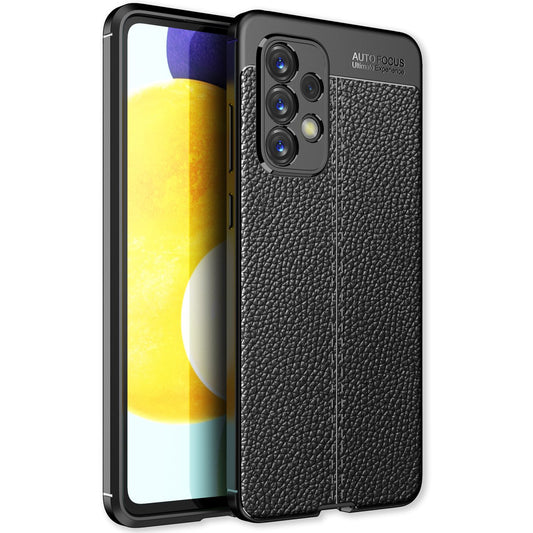 Für Samsung Galaxy A33 - Leder Look Case Anti-Fingerabdruck Silikon Handy Hülle