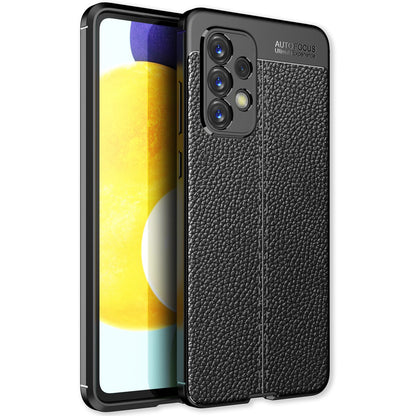NALIA Leder Look Case für Samsung Galaxy A53, Soft Case Dünne Handyhülle Cover Schutzhülle Bumper Backcover